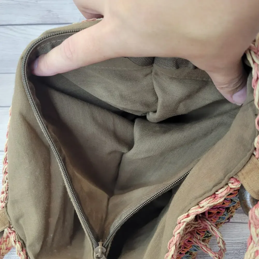 Cappelli Straworld Pastel Multi Color Lined Hobo Bag